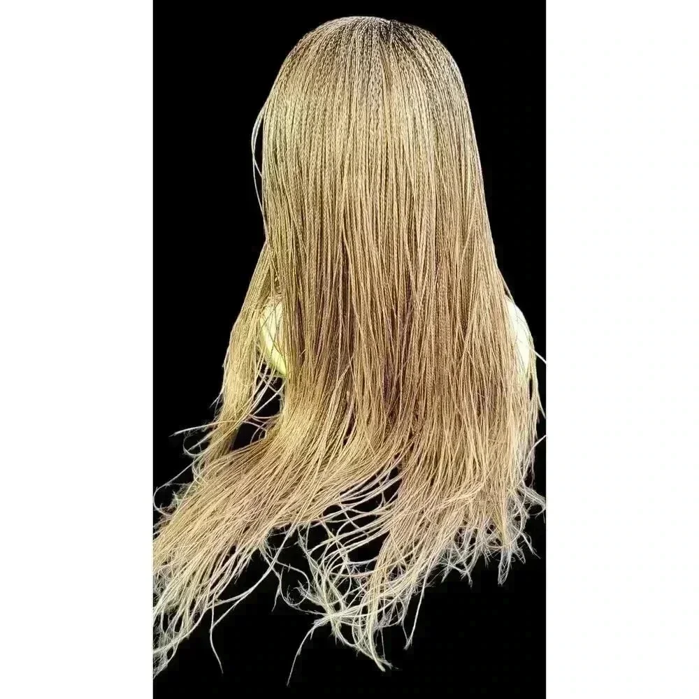 Micro Million Braided Wig – Honey Blonde Full Lace. Yassine - Picture 3 of 15